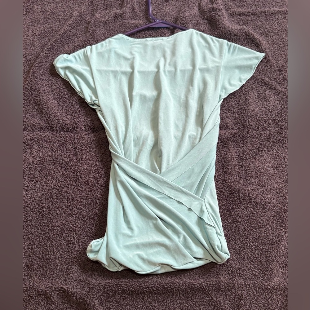 Y2K A. Byer Teal Women's Blouse with Ring Detail - Picture 2 of 7